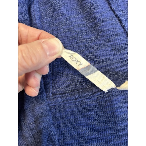 Roxy Womens Blue Pull Over XL Hooded Scoop Neck Sweatshirt - Picture 4 of 7